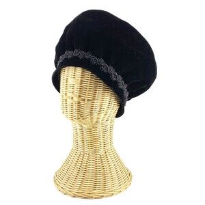 Vintage 1940-60’s Black Velvet Hat from Hixons at the Hotel Schroeder Milwaukee